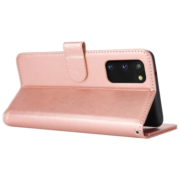 For Samsung Galaxy S20 4G / 5G Cell Phone Case R61 Texture Imprinted Leather Wallet Anti-scratch Cover