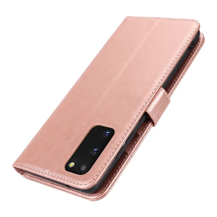 For Samsung Galaxy S20 4G / 5G Cell Phone Case R61 Texture Imprinted Leather Wallet Anti-scratch Cover