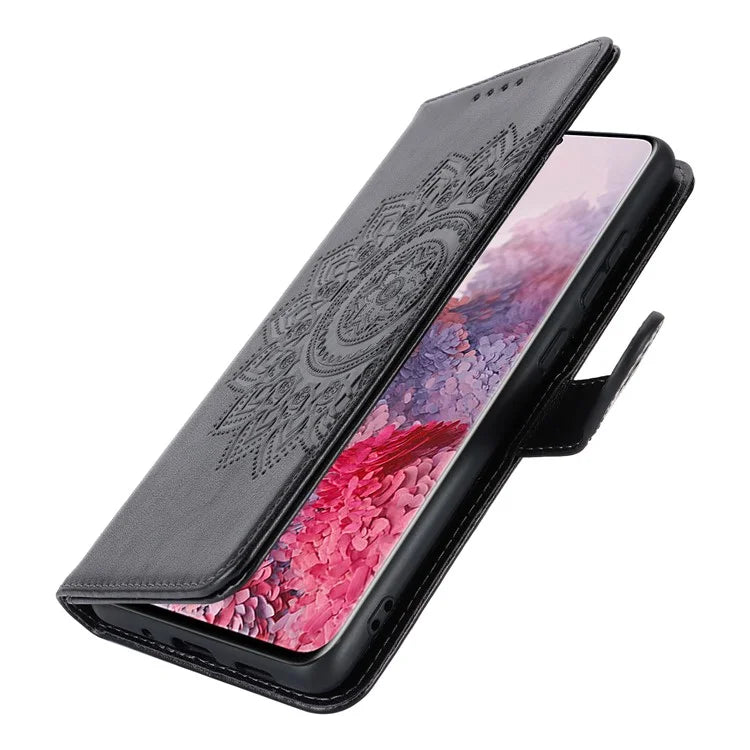 For Samsung Galaxy S20 4G / 5G Cell Phone Case R61 Texture Imprinted Leather Wallet Anti-scratch Cover