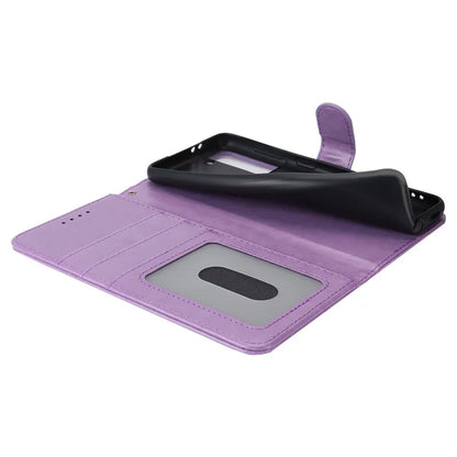 For Samsung Galaxy S21 5G / 4G Cover R61 Texture Leather Stand Shockproof Imprinted Cell Phone Case