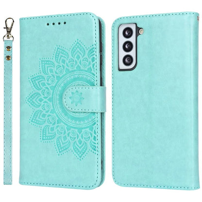 For Samsung Galaxy S21 5G / 4G Cover R61 Texture Leather Stand Shockproof Imprinted Cell Phone Case