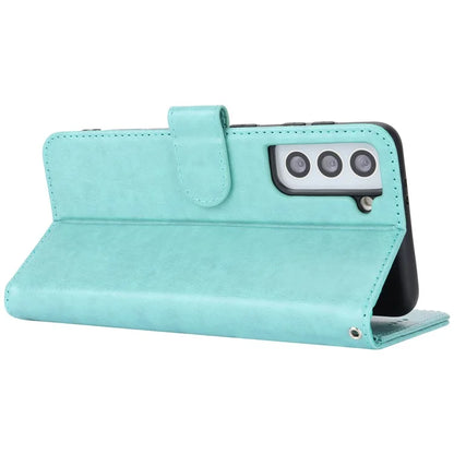 For Samsung Galaxy S21 5G / 4G Cover R61 Texture Leather Stand Shockproof Imprinted Cell Phone Case