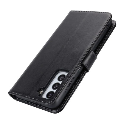 For Samsung Galaxy S21 5G / 4G Cover R61 Texture Leather Stand Shockproof Imprinted Cell Phone Case