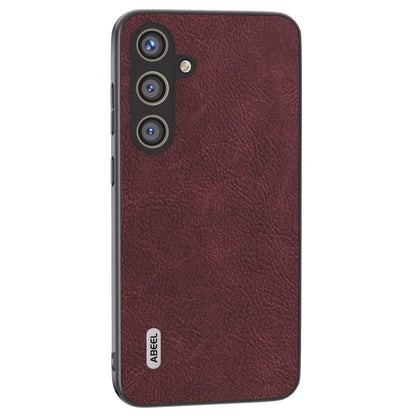 ABEEL For Samsung Galaxy S24+ PU Leather Phone Cover Litchi Texture Protective Case