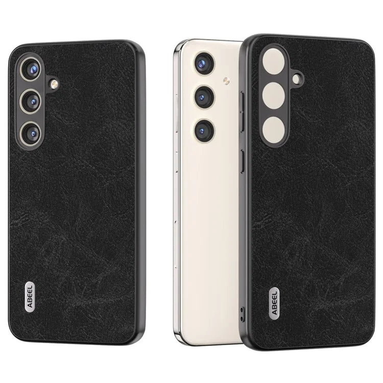 ABEEL For Samsung Galaxy S24+ PU Leather Phone Cover Litchi Texture Protective Case
