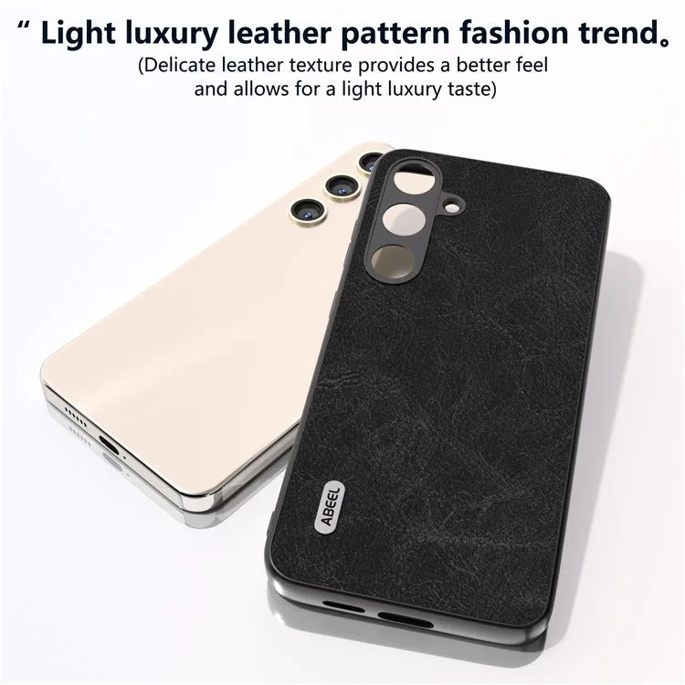 ABEEL For Samsung Galaxy S24+ PU Leather Phone Cover Litchi Texture Protective Case