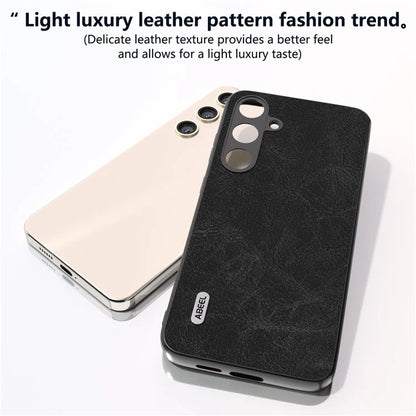 ABEEL For Samsung Galaxy S24+ PU Leather Phone Cover Litchi Texture Protective Case