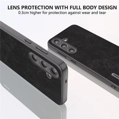 ABEEL For Samsung Galaxy S24+ PU Leather Phone Cover Litchi Texture Protective Case