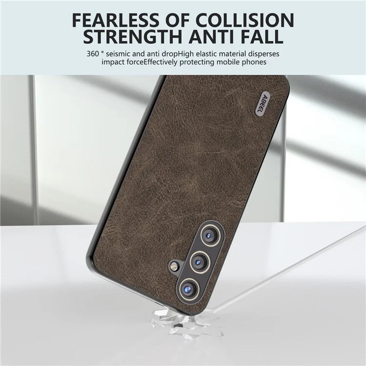 ABEEL For Samsung Galaxy S24+ PU Leather Phone Cover Litchi Texture Protective Case