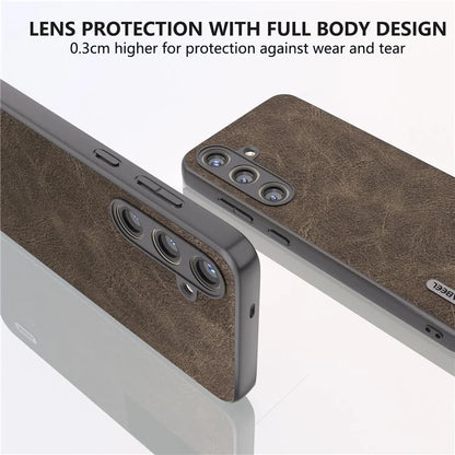 ABEEL For Samsung Galaxy S24+ PU Leather Phone Cover Litchi Texture Protective Case
