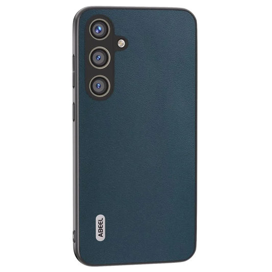 ABEEL For Samsung Galaxy S24+ Nappa Pattern Case Genuine Cow Leather Shockproof Cover