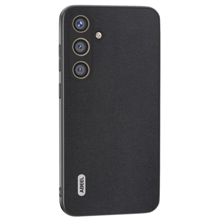 ABEEL For Samsung Galaxy S24 Case Nappa Texture Genuine Cow Leather Phone Cover Non-Slip