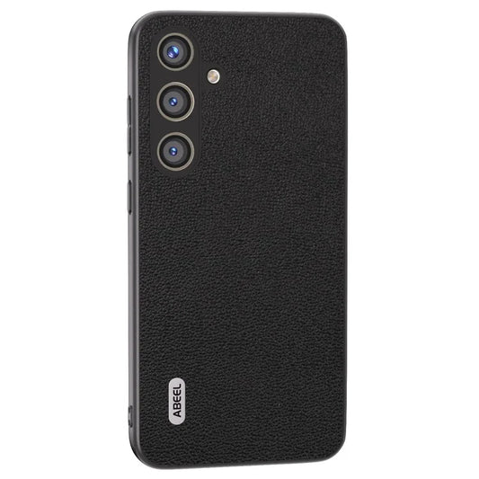 ABEEL For Samsung Galaxy S24+ Slim Shockproof Case Genuine Cow Leather Phone Cover