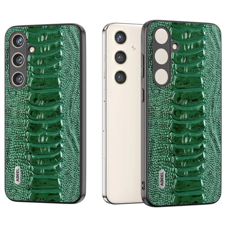 ABEEL For Samsung Galaxy S24+ Phone Case Protective Back Cover Crocodile Texture