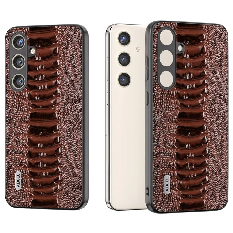 ABEEL For Samsung Galaxy S24+ Phone Case Protective Back Cover Crocodile Texture