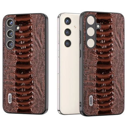ABEEL For Samsung Galaxy S24+ Phone Case Protective Back Cover Crocodile Texture