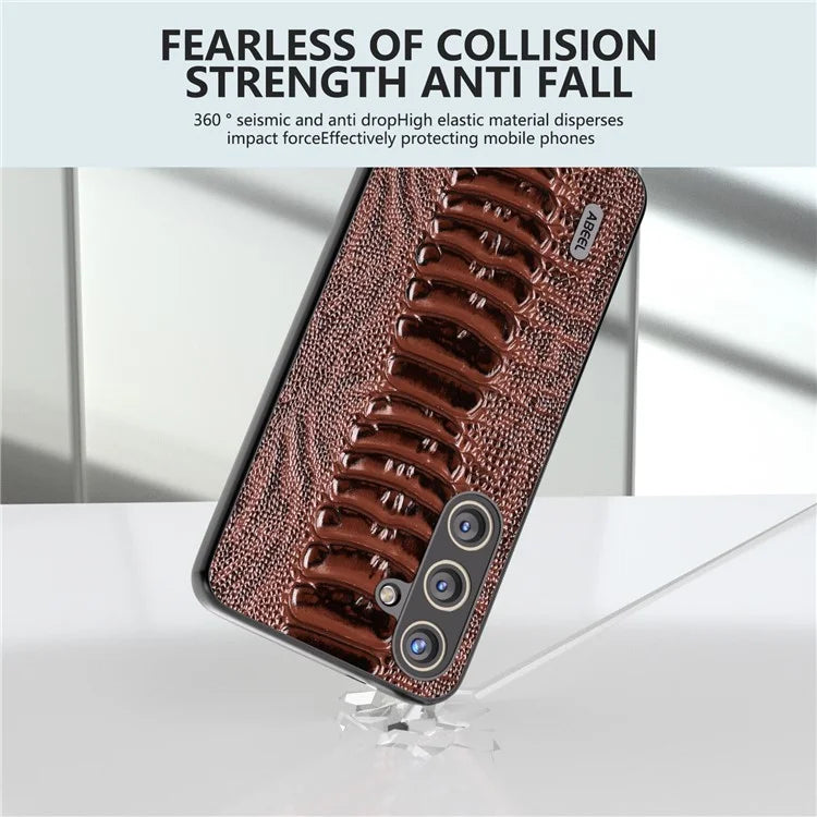 ABEEL For Samsung Galaxy S24+ Phone Case Protective Back Cover Crocodile Texture