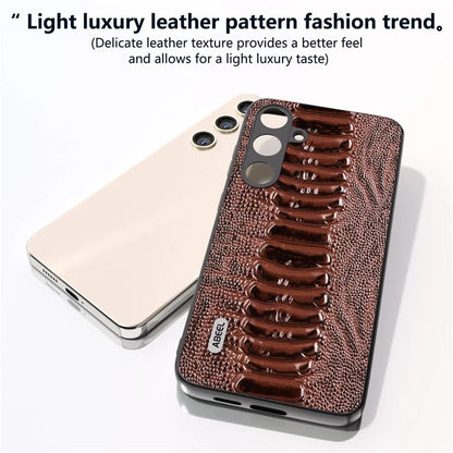 ABEEL For Samsung Galaxy S24+ Phone Case Protective Back Cover Crocodile Texture