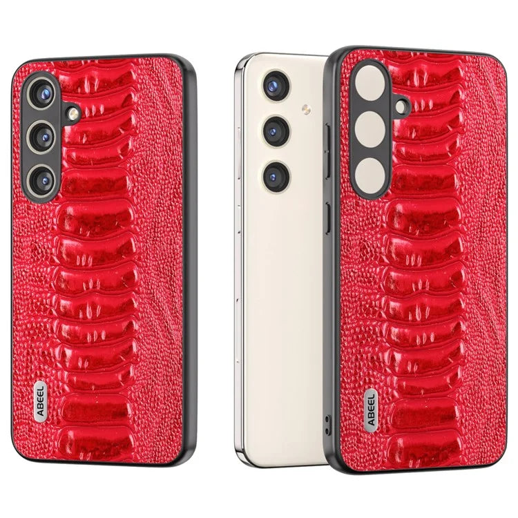 ABEEL For Samsung Galaxy S24+ Phone Case Protective Back Cover Crocodile Texture