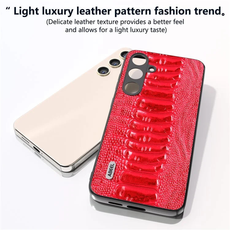 ABEEL For Samsung Galaxy S24+ Phone Case Protective Back Cover Crocodile Texture
