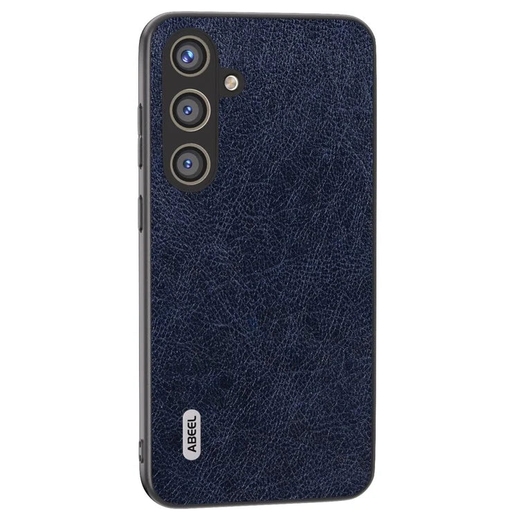 ABEEL For Samsung Galaxy S24+ Litchi Texture Case Leather Coated PC+TPU Phone Cover