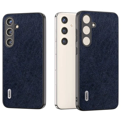 ABEEL For Samsung Galaxy S24+ Litchi Texture Case Leather Coated PC+TPU Phone Cover