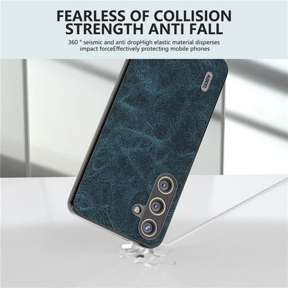 ABEEL For Samsung Galaxy S24 Litchi Texture Phone Case PU Leather+PC+TPU Anti-Scratch Cover