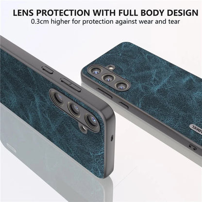 ABEEL For Samsung Galaxy S24 Litchi Texture Phone Case PU Leather+PC+TPU Anti-Scratch Cover