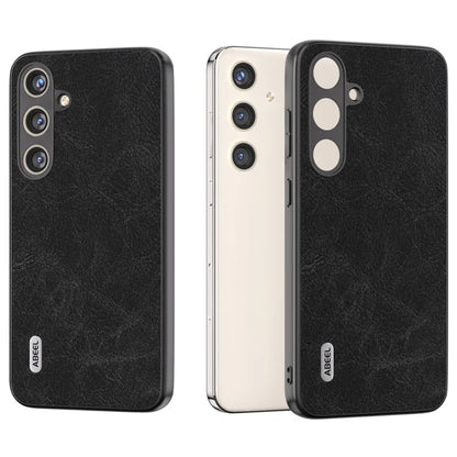 ABEEL For Samsung Galaxy S24 Litchi Texture Phone Case PU Leather+PC+TPU Anti-Scratch Cover