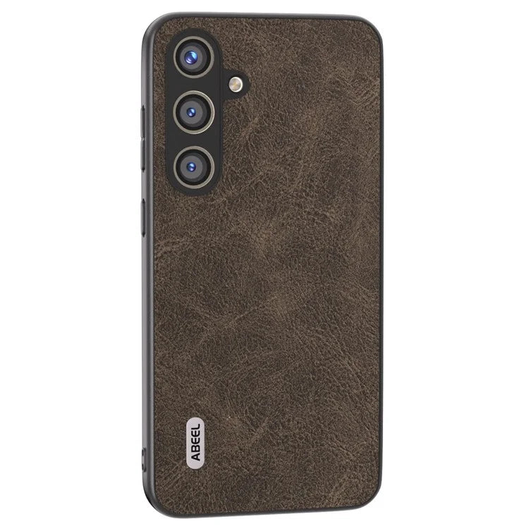 ABEEL For Samsung Galaxy S24 Litchi Texture Phone Case PU Leather+PC+TPU Anti-Scratch Cover