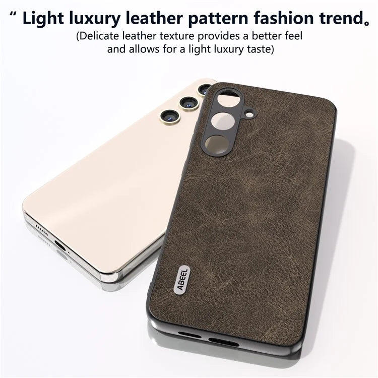 ABEEL For Samsung Galaxy S24 Litchi Texture Phone Case PU Leather+PC+TPU Anti-Scratch Cover