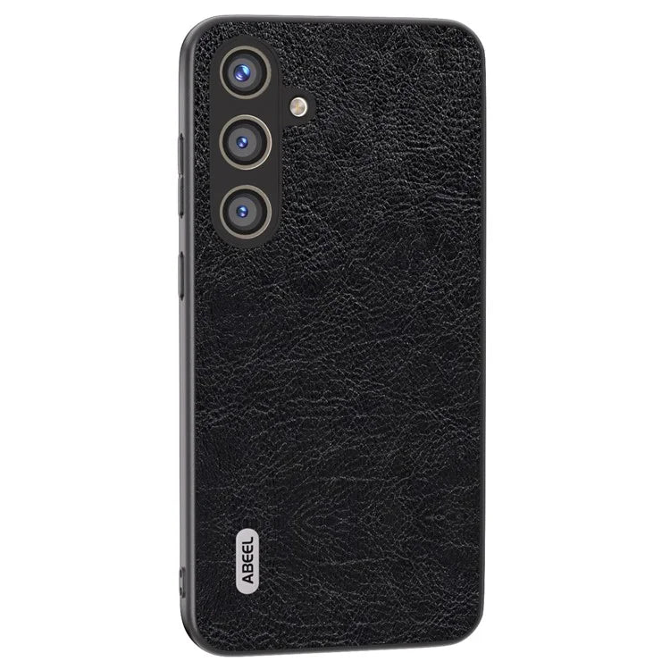 ABEEL For Samsung Galaxy S24 Retro Litchi Texture Cover PU Leather Camera Protection Phone Case