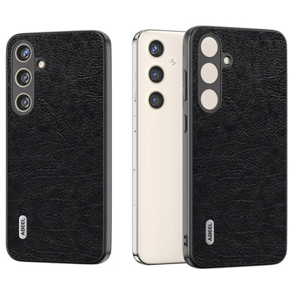 ABEEL For Samsung Galaxy S24 Retro Litchi Texture Cover PU Leather Camera Protection Phone Case