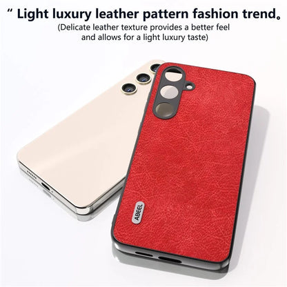 ABEEL For Samsung Galaxy S24 Retro Litchi Texture Cover PU Leather Camera Protection Phone Case