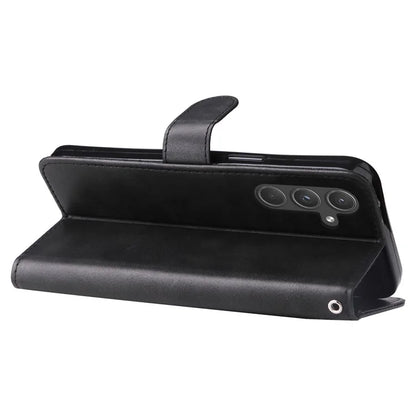 For Samsung Galaxy A55 5G Case Wallet Stand Calf Texture Phone Protector with Magnetic Flap