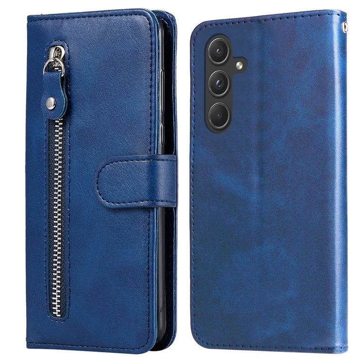 For Samsung Galaxy A55 5G Case Wallet Stand Calf Texture Phone Protector with Magnetic Flap