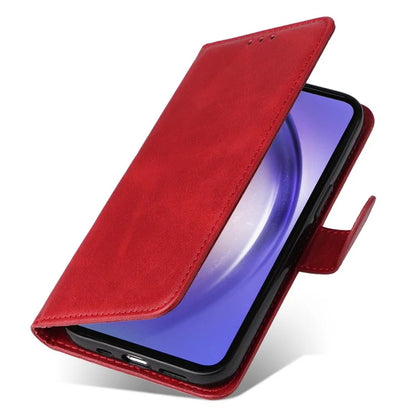 For Samsung Galaxy A55 5G Case Classic Calf Texture Leather Phone Guard Cover with Card Slots