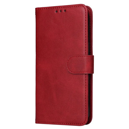 For Samsung Galaxy A55 5G Case Classic Calf Texture Leather Phone Guard Cover with Card Slots