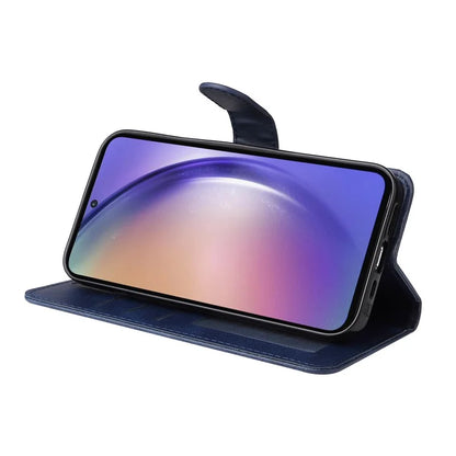For Samsung Galaxy A55 5G Case Classic Calf Texture Leather Phone Guard Cover with Card Slots