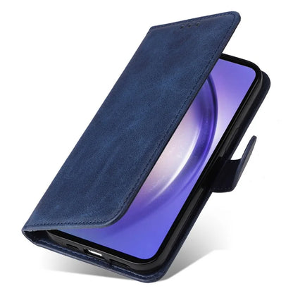 For Samsung Galaxy A55 5G Case Classic Calf Texture Leather Phone Guard Cover with Card Slots