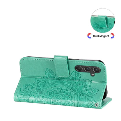 For Samsung Galaxy A55 5G Wallet Cover Stand Flower Folio Purse Phone Case