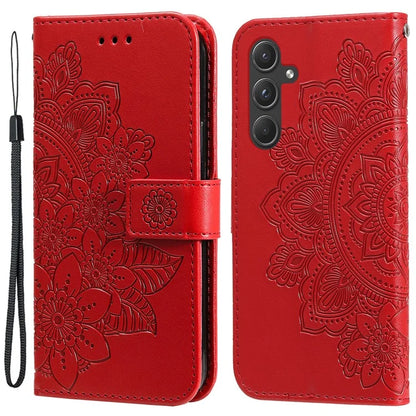 For Samsung Galaxy A55 5G Wallet Cover Stand Flower Folio Purse Phone Case