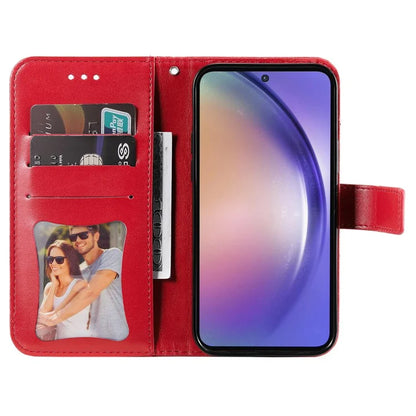 For Samsung Galaxy A55 5G Wallet Cover Stand Flower Folio Purse Phone Case