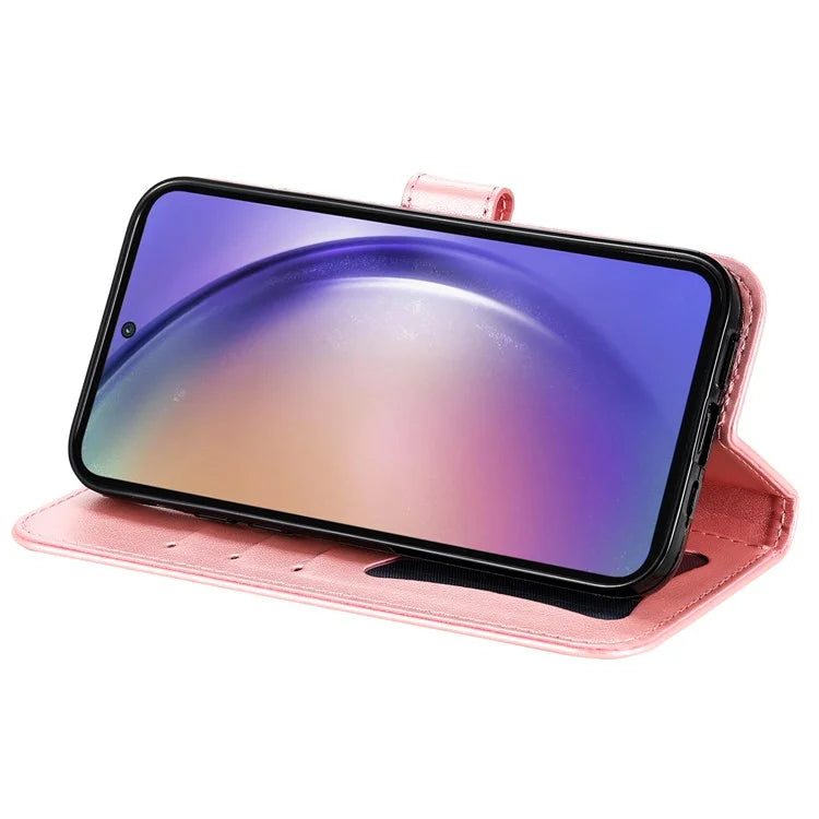 For Samsung Galaxy A55 5G Wallet Cover Stand Flower Folio Purse Phone Case