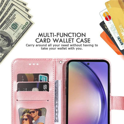 For Samsung Galaxy A55 5G Wallet Cover Stand Flower Folio Purse Phone Case
