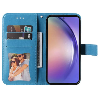 For Samsung Galaxy A55 5G Wallet Cover Stand Flower Folio Purse Phone Case