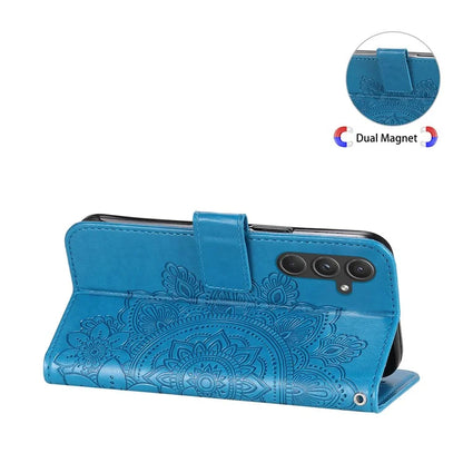 For Samsung Galaxy A55 5G Wallet Cover Stand Flower Folio Purse Phone Case