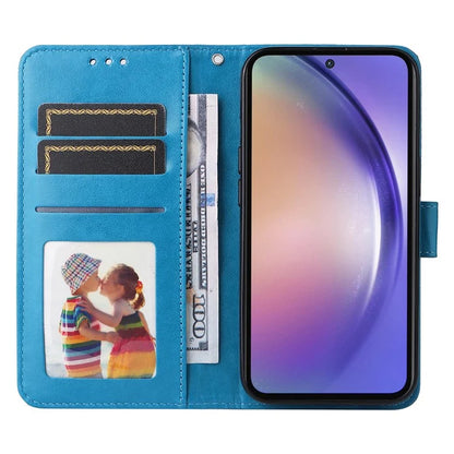 For Samsung Galaxy A55 5G Case Wallet Stand Imprinted PU Leather Phone Cover