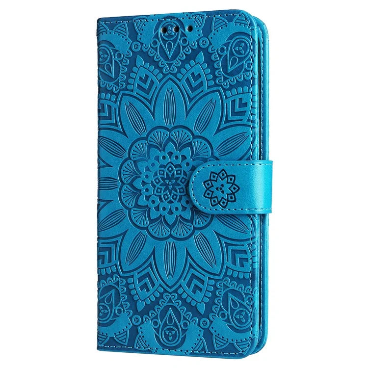 For Samsung Galaxy A55 5G Case Wallet Stand Imprinted PU Leather Phone Cover