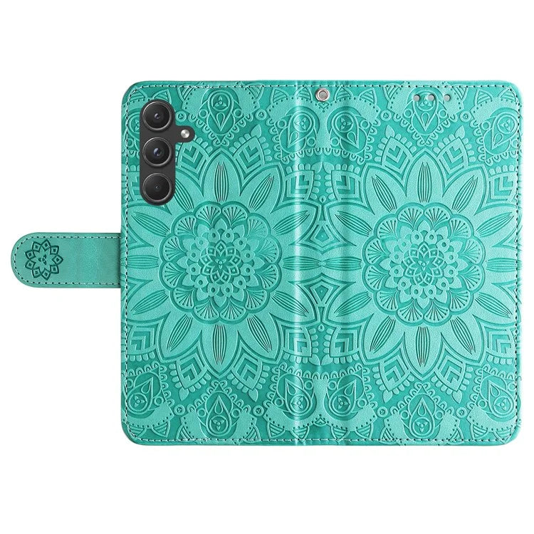 For Samsung Galaxy A55 5G Case Wallet Stand Imprinted PU Leather Phone Cover